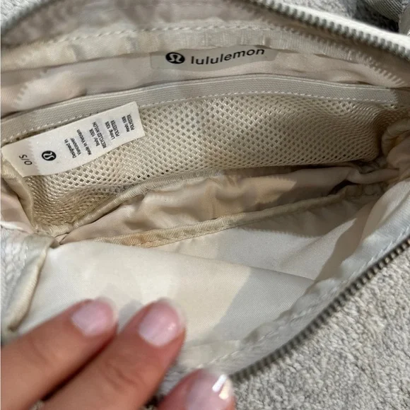 Lululemon Athletica Cream Belt Bag Minimalist Design